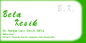 bela kesik business card